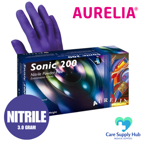 Aurelia® Sonic® 200 Powder Free Nitrile Gloves (10x200)