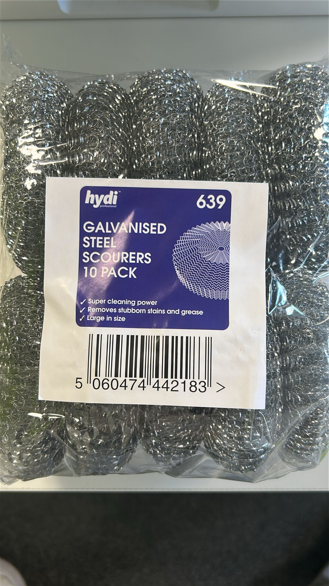 Hydi Galvanised Steel Scoulers 10 Pack