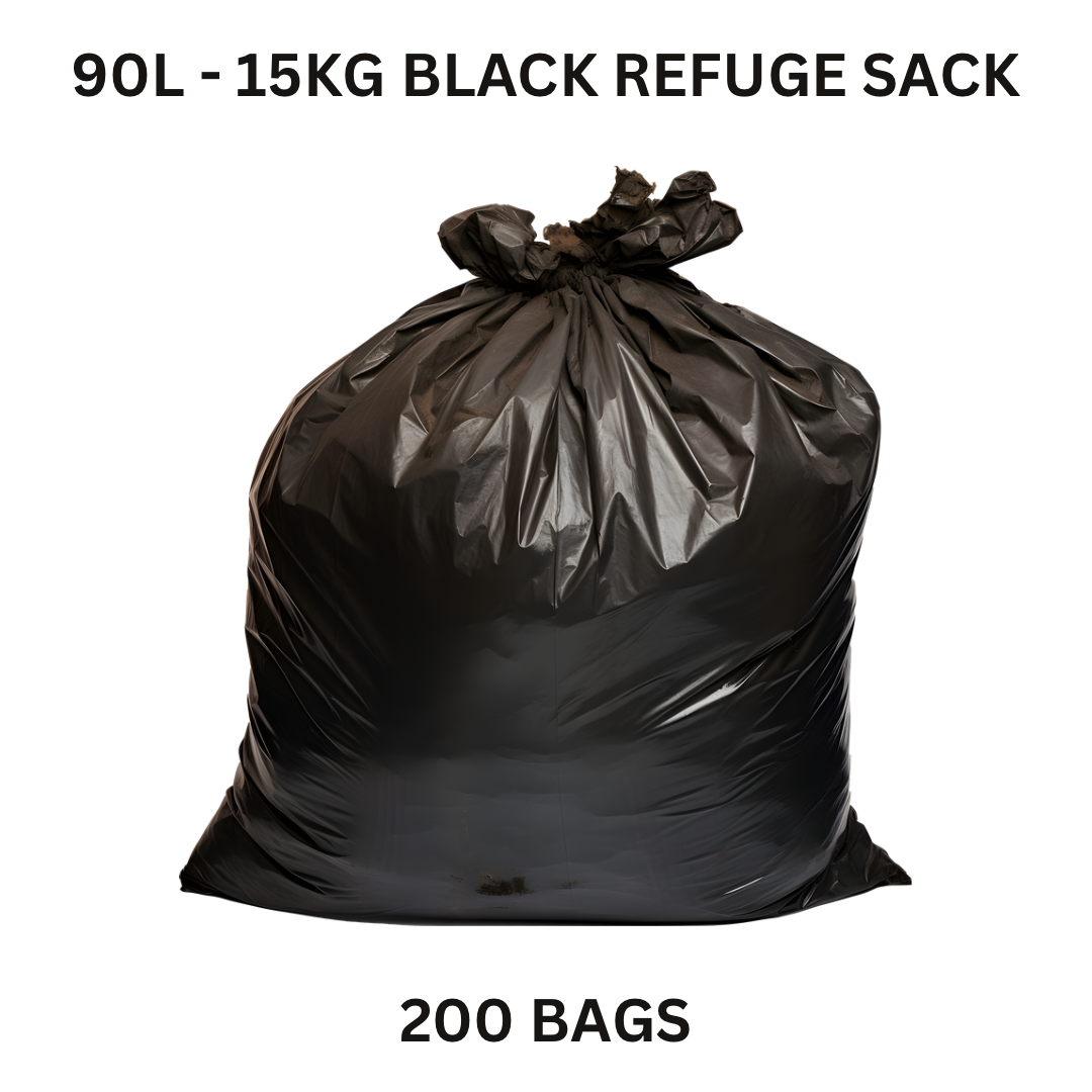 90L CHSA Binbags / Refuge Sacks - Pack of 200 - 4 Rolls of 50