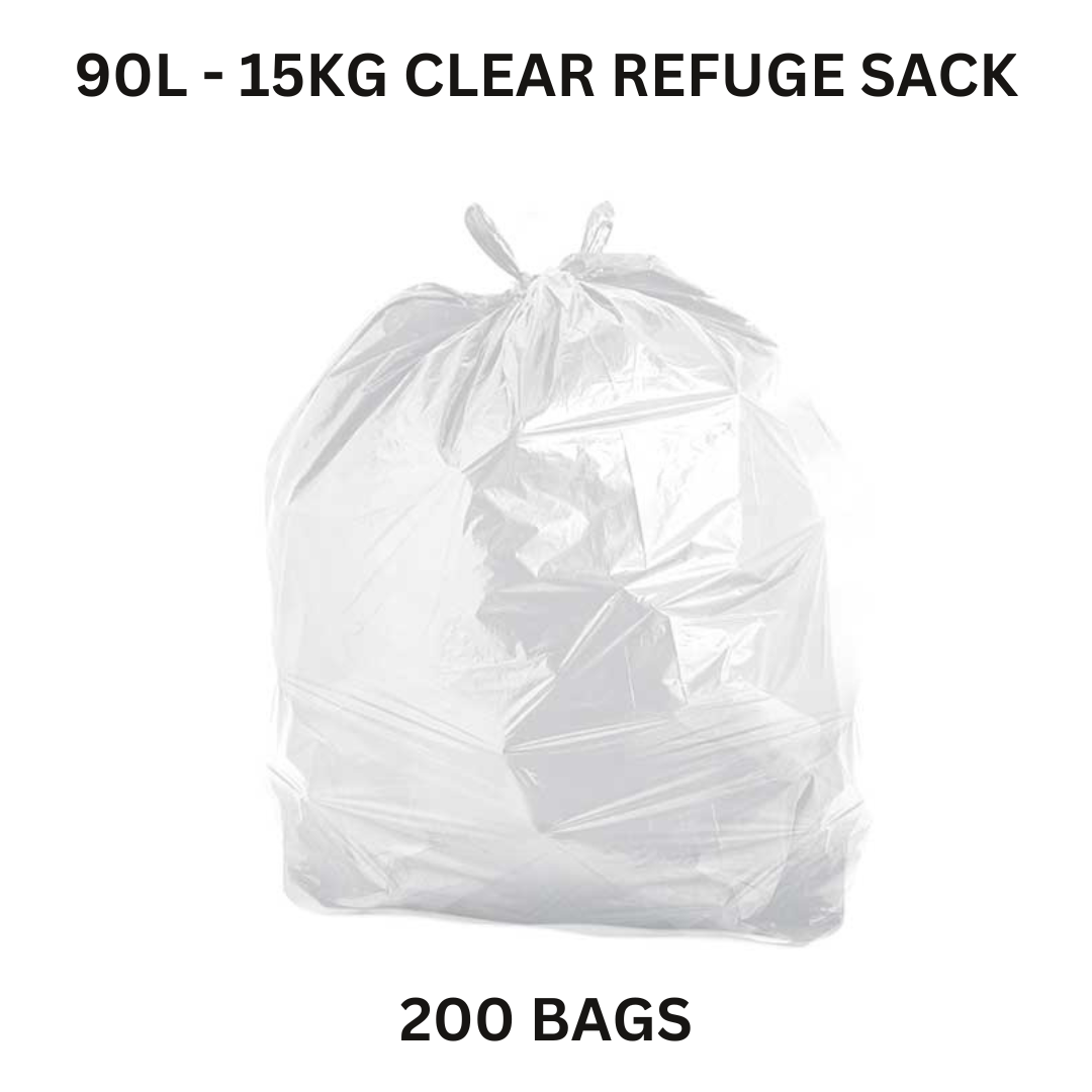 90 Ltr Clear refuge sack -15KG