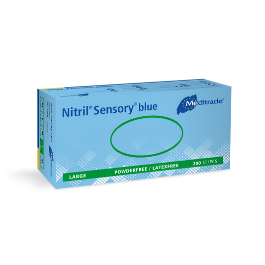 Meditrade Nitrile Sensory - Blue Examination Gloves (10X200)