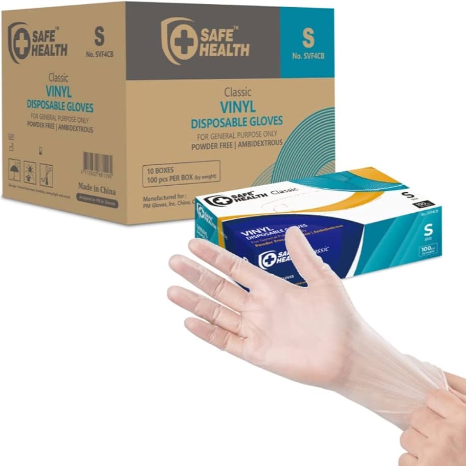 SafeHealth Clear Vinyl Small 500 Boxes