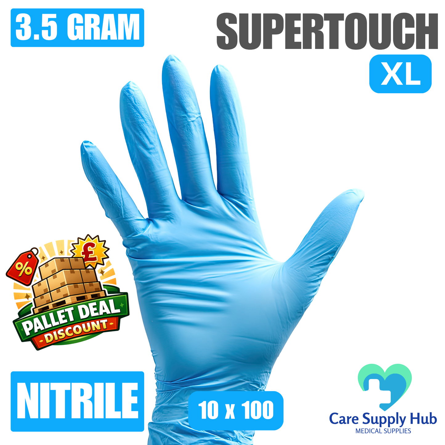 SuperTouch Blue Nitrile XL Pallet Deal - 88 Cases of 10x100
