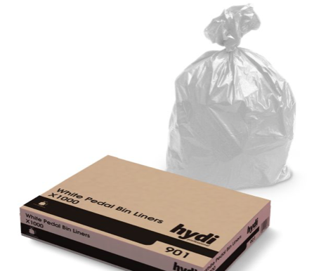 Hydi 901 White Pedal Bin Liners x1000