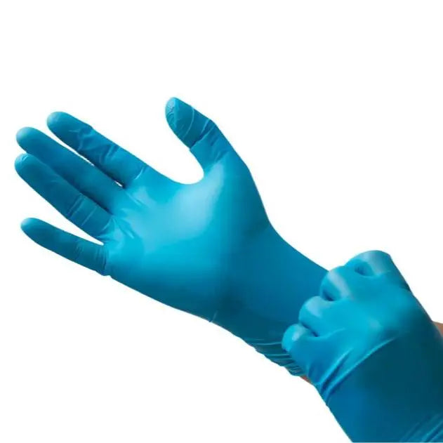 SafeHealth Blue Nitrile Powder Free Gloves 1 Case (10x100)