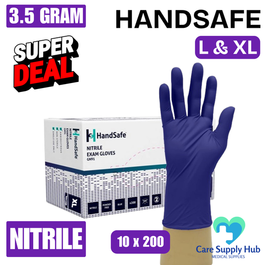 GN91 HandSafe, Nitrile Gloves, Blue, Sensitive, Powder Free (10x200)