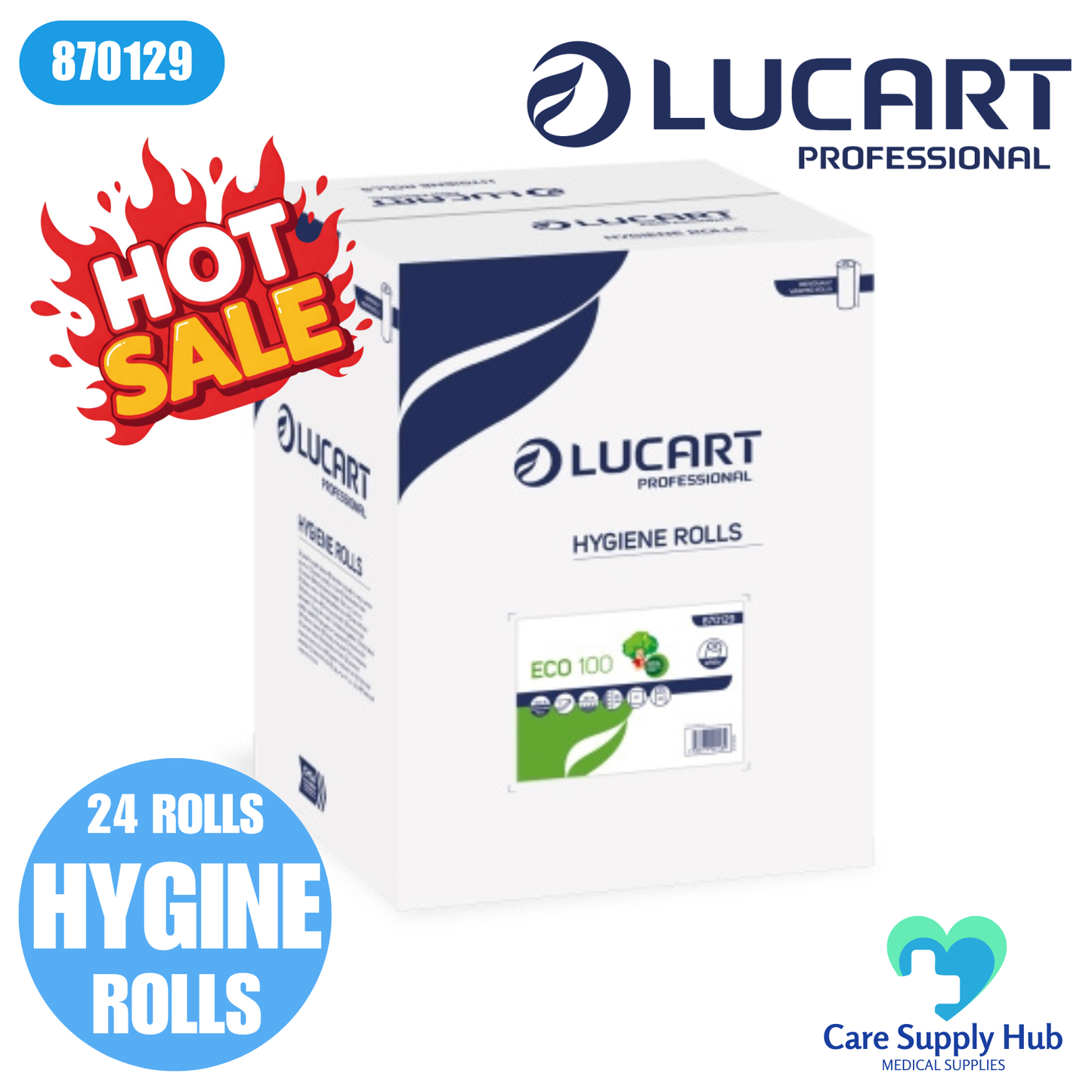 Lucart Hygiene Rolls 24 Pack - (250mmx40m)