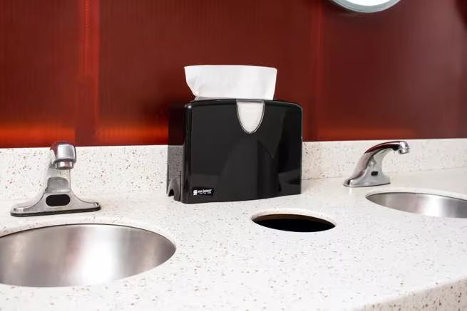 Black Countertop Hand Towel Dispenser