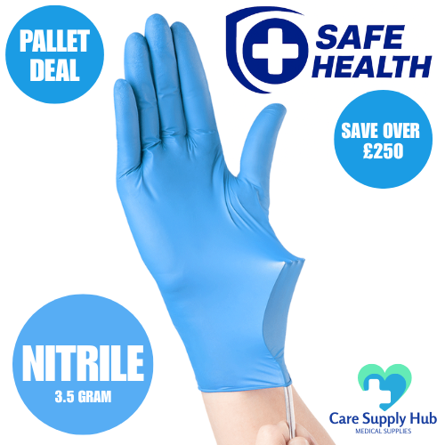 SafeHealth Nitrile Gloves - Bulk Buy Pallet Deal - 105 Cases