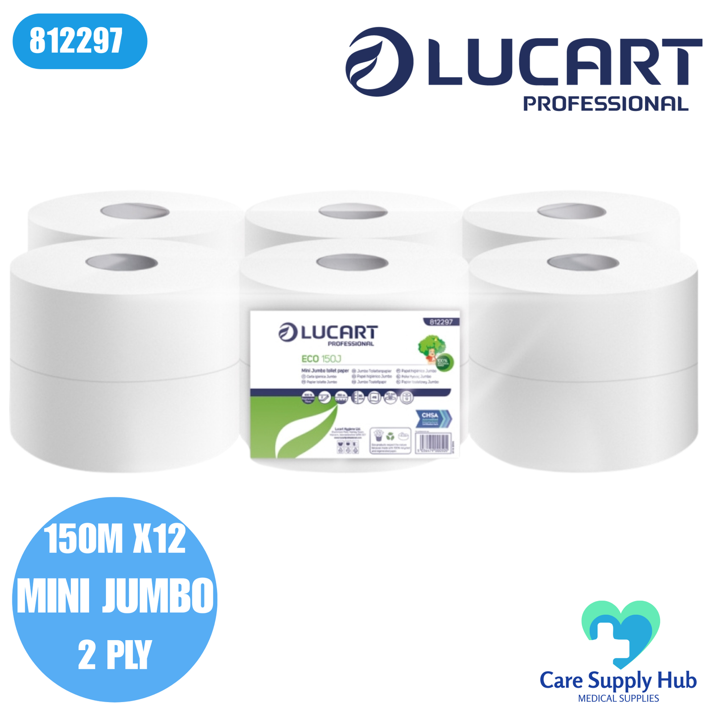 Toilet Paper Jumbo Rolls Eco 150J