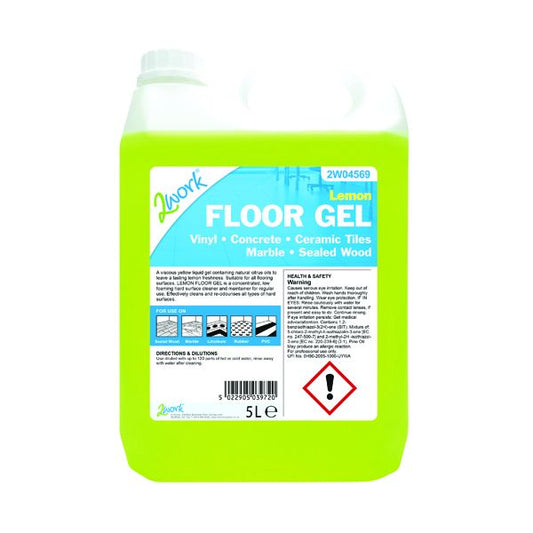 2Work Neutral Floor Cleaner Lemon Fragrance - 5ltr