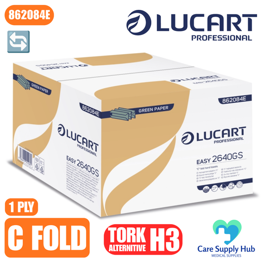 Lucart C Fold Hand Towels, Lucart, Green 1 Ply, 2640