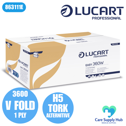 Lucart V-Fold Hand Towels - 1 ply - 3600 Pack
