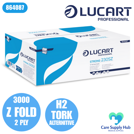 Lucart Professional Hand Towel 230SZ Z-Fold 2-Ply White (Pack of 3000)