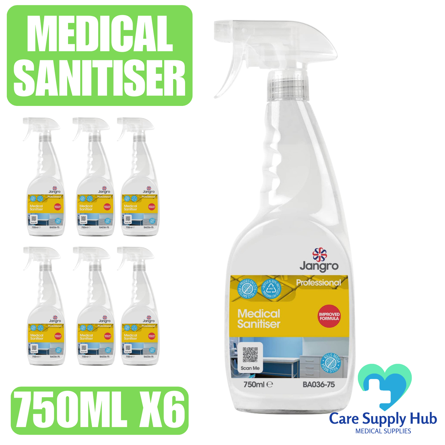 Jangro Medical Sanitiser - 5 Litre & 750ml Options