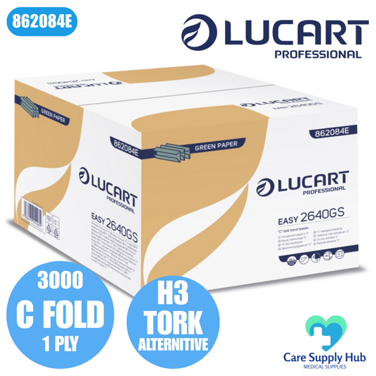 Lucart C Fold Hand Towels, Lucart, Green 1 Ply, 2640