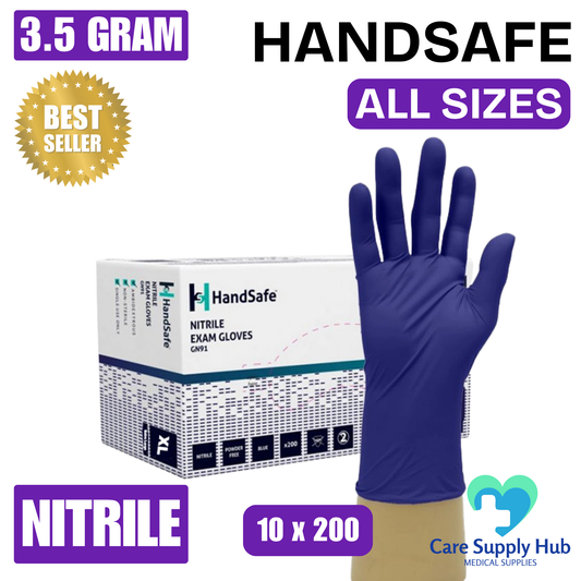 GN91 HandSafe, Nitrile Gloves, Blue, Sensitive, Powder Free (10x200)