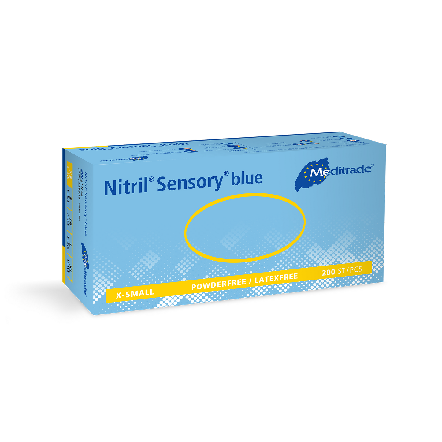 Meditrade Nitrile Sensory -  Blue Examination Gloves (10X200)