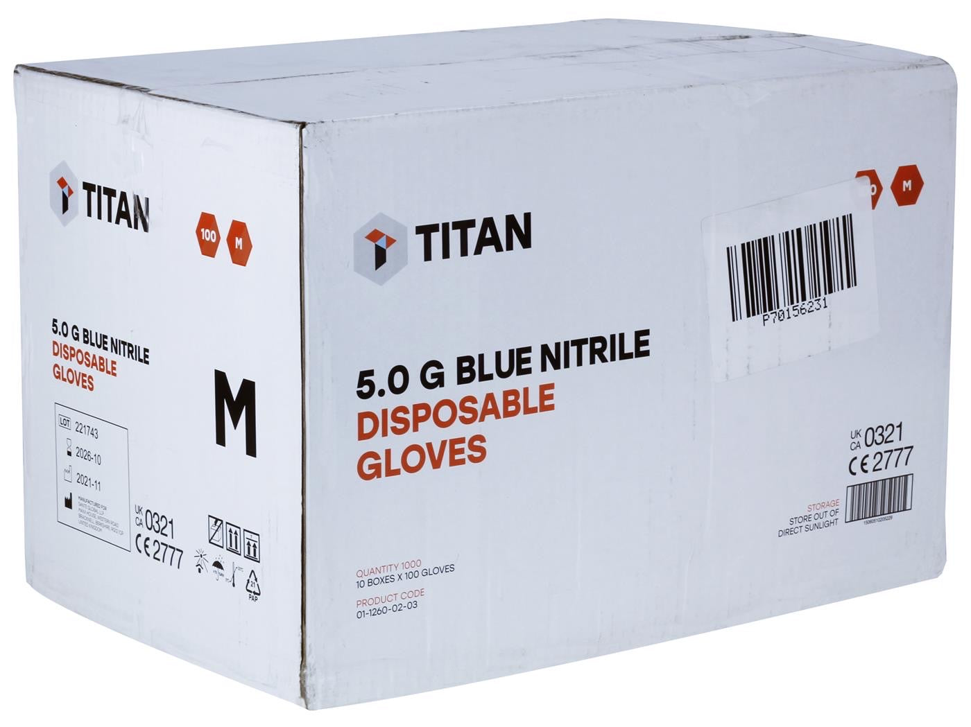 Titan Blue Nitrile Mixed Pallet