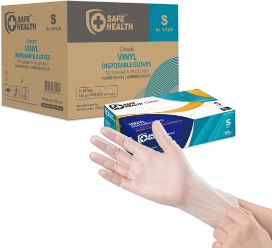 SafeHealth Clear Vinyl Small 500 Boxes