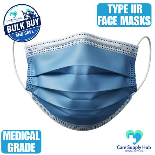 Type IIR Medical Face Masks – 3-Ply, Fluid-Resistant, CE Certified - Bulk Available - 2030 Expiry