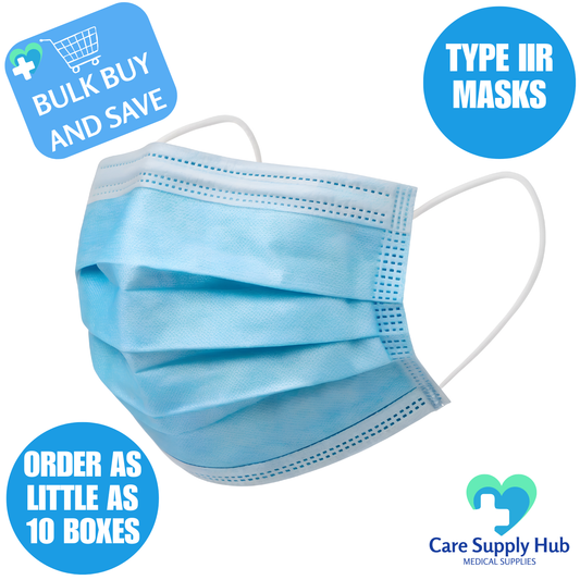 Type IIR Medical Face Masks – 3-Ply, Fluid-Resistant, CE Certified - Bulk Available - Sep 2028 Expiry