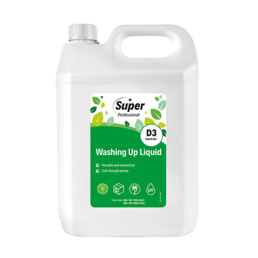 Mirius D3 Green Washing Up Liquid - 5lt