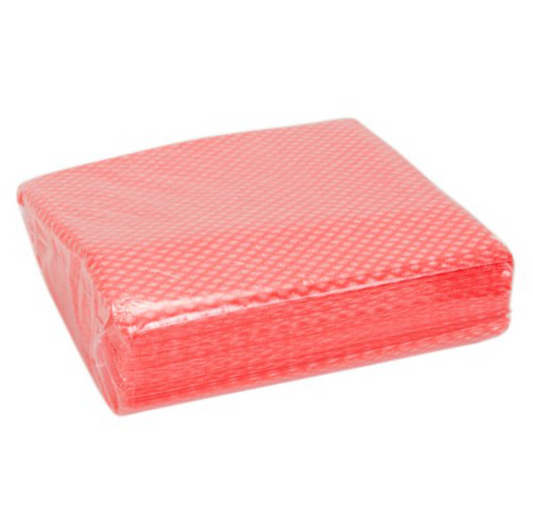 Folded Cleaning Cloth 480x360mm Red (Pack 50)