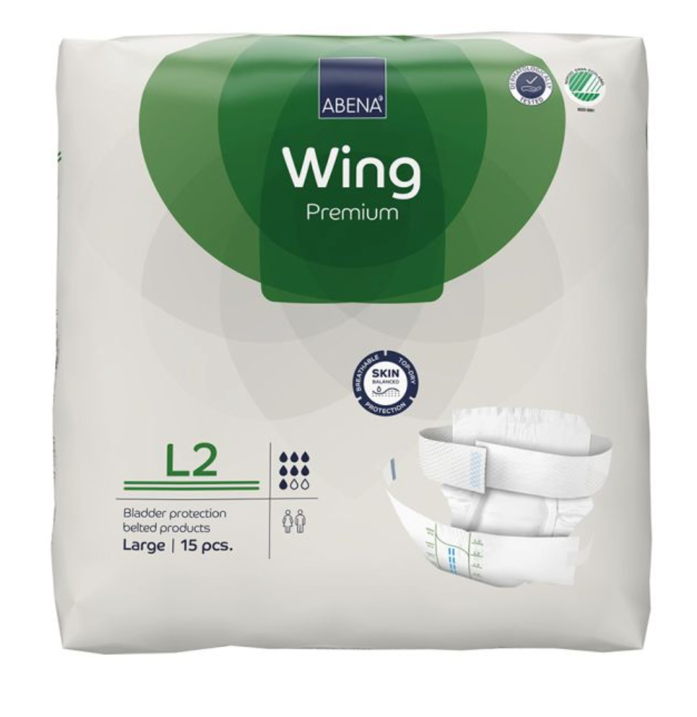 Abena Wing Premium All-in-One Incontinence Briefs – Heavy Absorbency