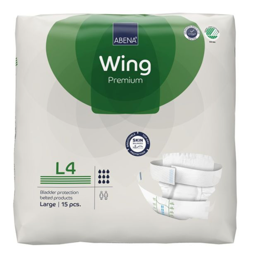 Abena Wing Premium All-in-One Incontinence Briefs – Heavy Absorbency