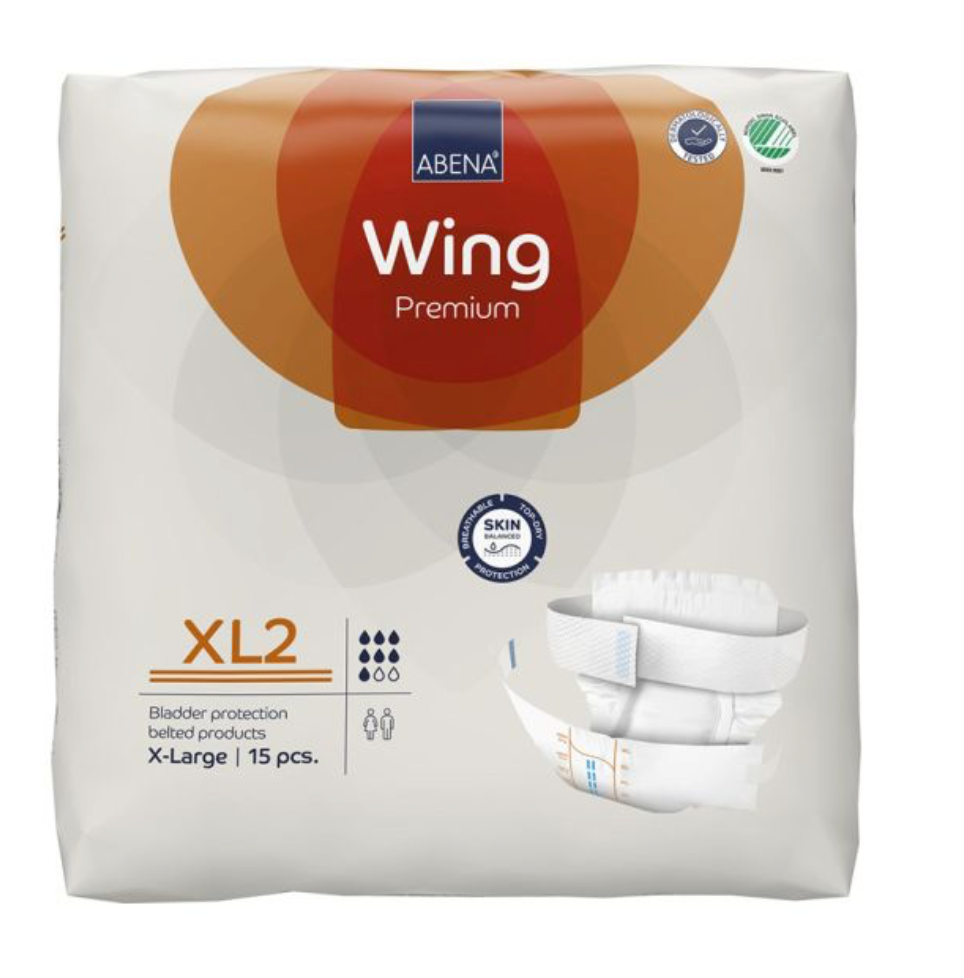 Abena Wing Premium All-in-One Incontinence Briefs – Heavy Absorbency