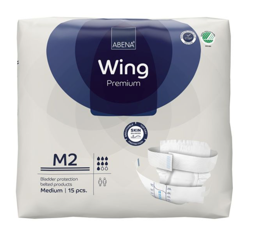 Abena Wing Premium All-in-One Incontinence Briefs – Heavy Absorbency