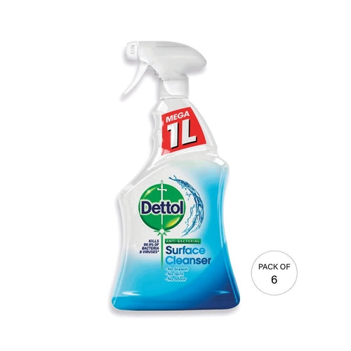 Dettol Surface Cleaner Trigger Spray No Fragrance 1L - 6pk