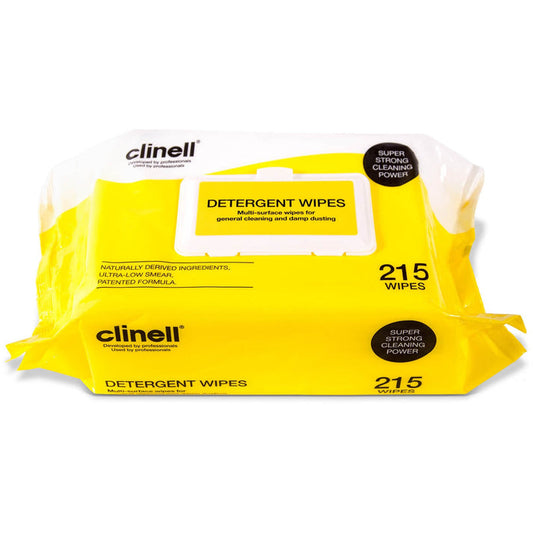 Clinell Detergent Wipes - 215pk