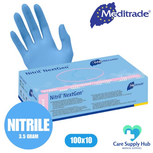 Meditrade - Nitrile Examination Gloves 1 Case (10x100)