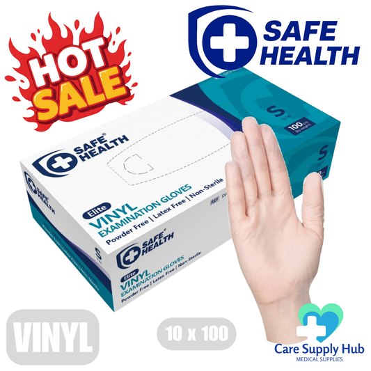 SafeHealth Clear Vinyl Small 1 Case (10x100)