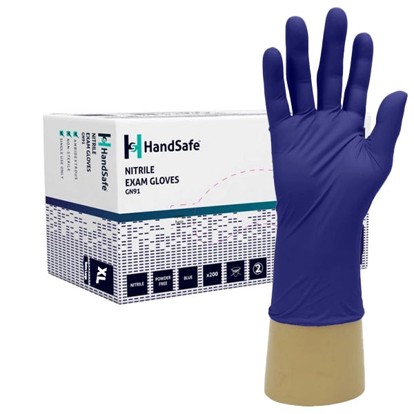 GN91 HandSafe, Nitrile Gloves, Blue, Sensitive, Powder Free x200